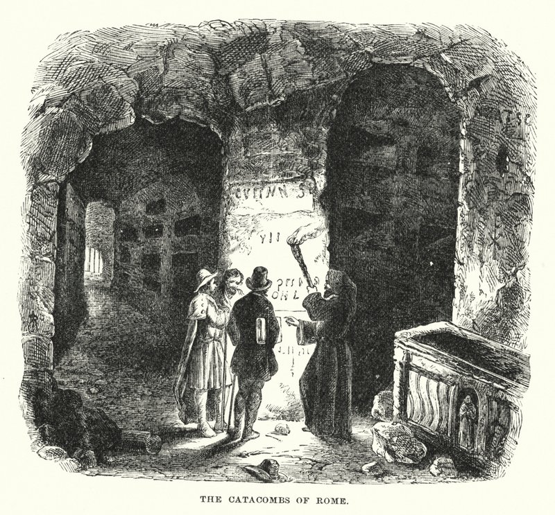 Die Katakomben von Rom (Gravur) von European School