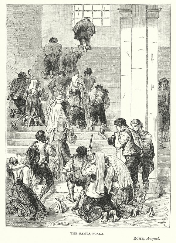 Die Heilige Treppe, Rom, August von European School