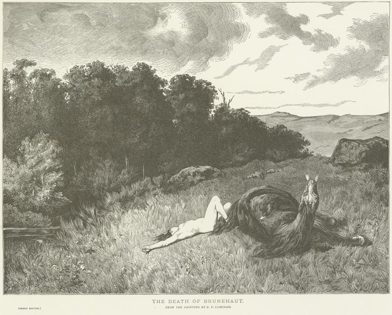 Der Tod von Brunehaut von Evariste Vital Luminais