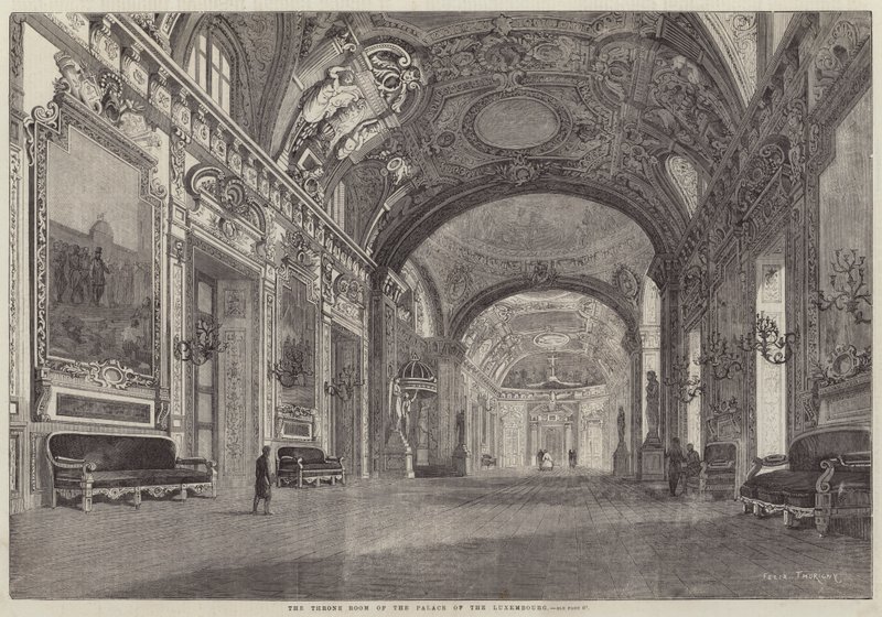 Der Thronsaal des Palais du Luxembourg von Felix Thorigny