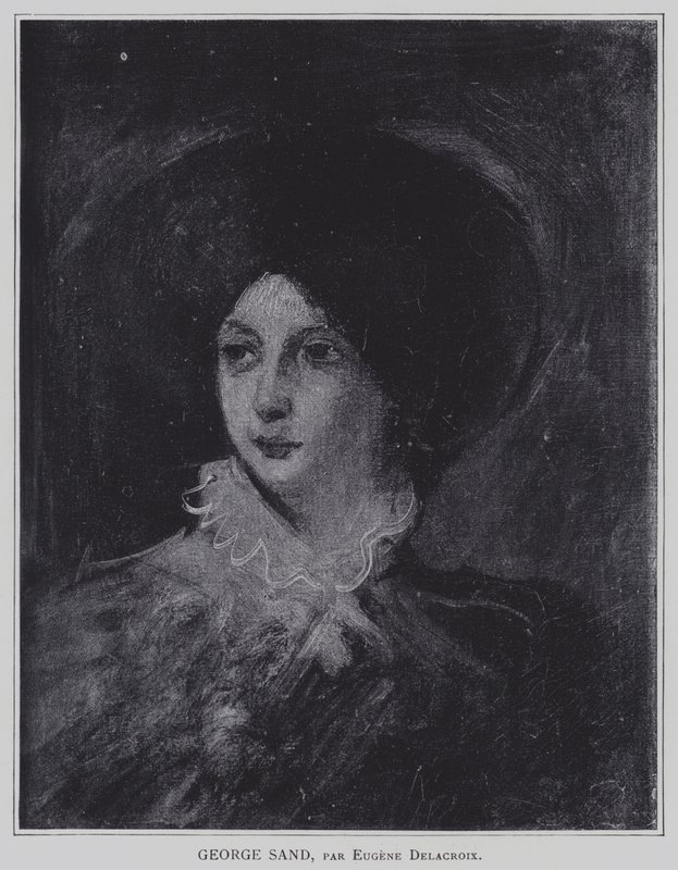 George Sand von Ferdinand Victor Eugene Delacroix