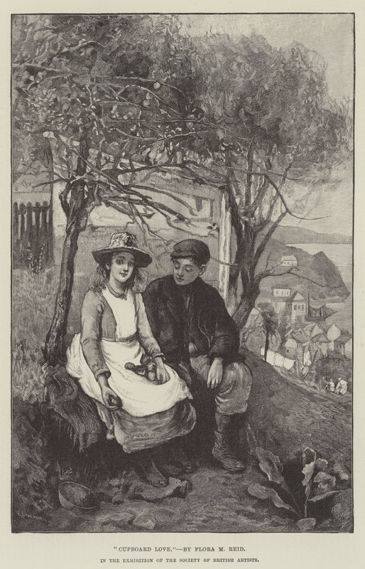 Küchenschrankliebe, in der Ausstellung der Society of British Artists von Flora Macdonald Reid