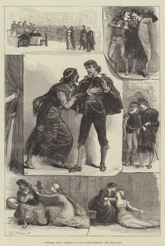 Skizzen aus Othello, im Lyceum Theatre von Francis S. Walker