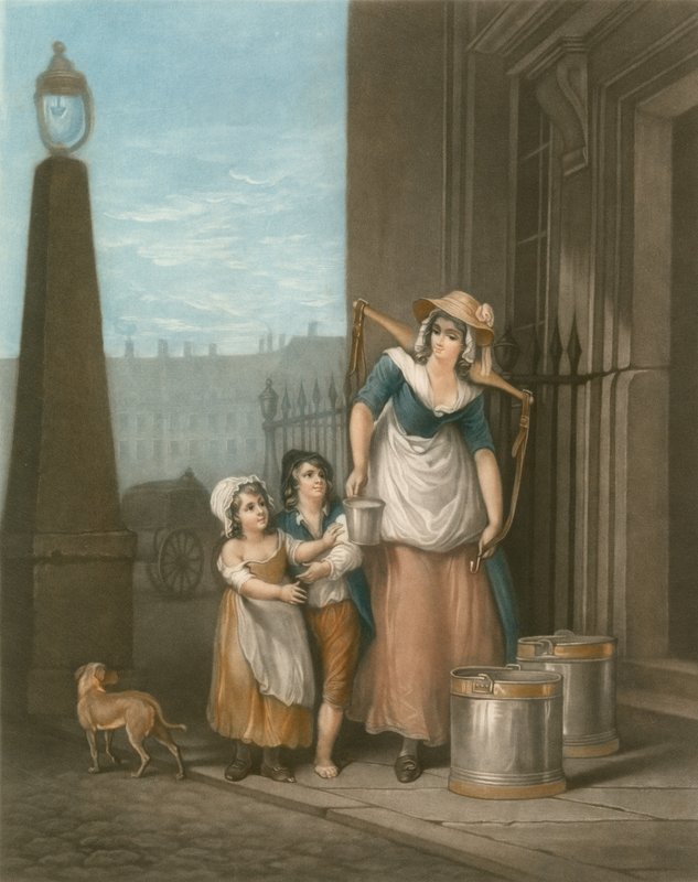 Milch unten, Mägde von Francis Wheatley