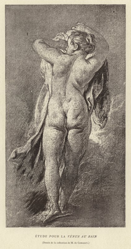 Studie für die Venus im Bad von Francois (after) Boucher