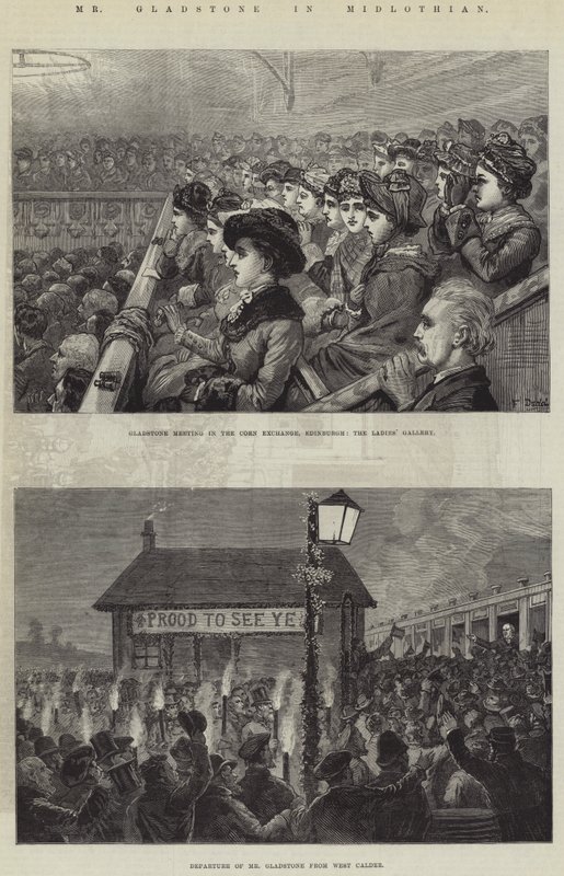 Herr Gladstone in Midlothian von Frank Dadd