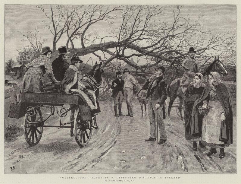 Behinderung, Szene in einem gestörten Bezirk in Irland von Frank Dadd