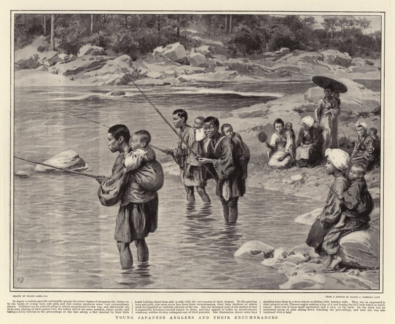 Junge japanische Angler und ihre Hindernisse von Frank Dadd