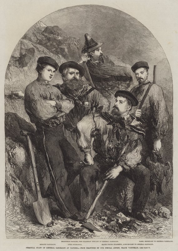 Persönlicher Stab von General Garibaldi in Caprera von Frank Vizetelly