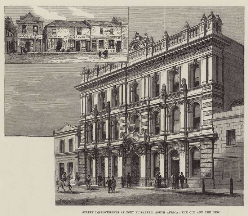 Straßenverbesserungen in Port Elizabeth, Südafrika, das Alte und das Neue von Frank Watkins