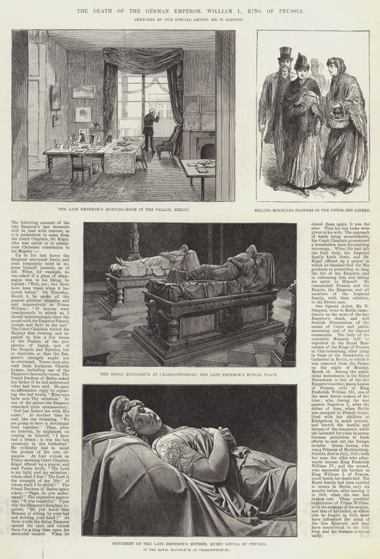 Der Tod des deutschen Kaisers, Wilhelm I., König von Preußen von Frank Watkins