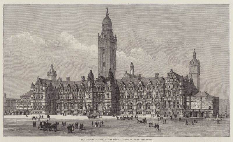 Das geplante Gebäude des Imperial Institute, South Kensington von Frank Watkins