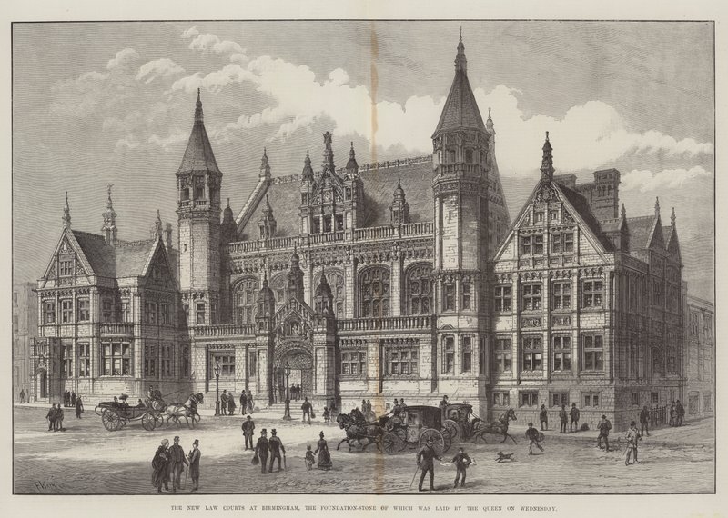 Die neuen Gerichtsgebäude in Birmingham, deren Grundstein am Mittwoch von der Königin gelegt wurde von Frank Watkins