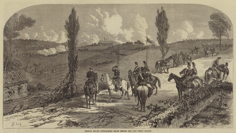 Deutsche Truppen nähern sich Sedan vor der letzten großen Schlacht von Frederic Theodore Lix
