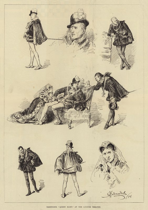 Tennysons Queen Mary, im Lyceum Theatre von Frederick Barnard