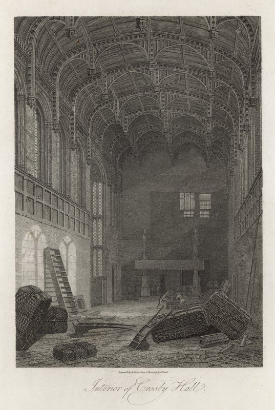 Innenansicht von Crosby Hall von Frederick Nash