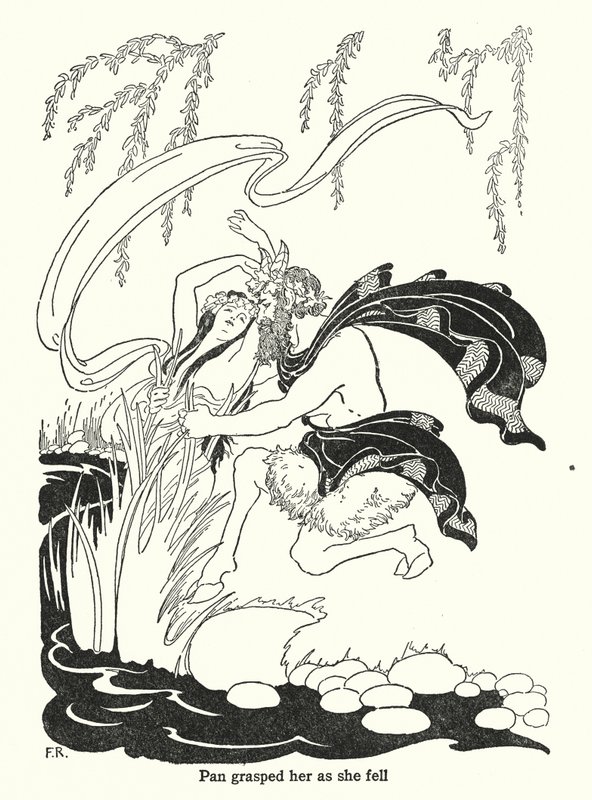Pan ergriff sie, als sie fiel von Frederick Richardson