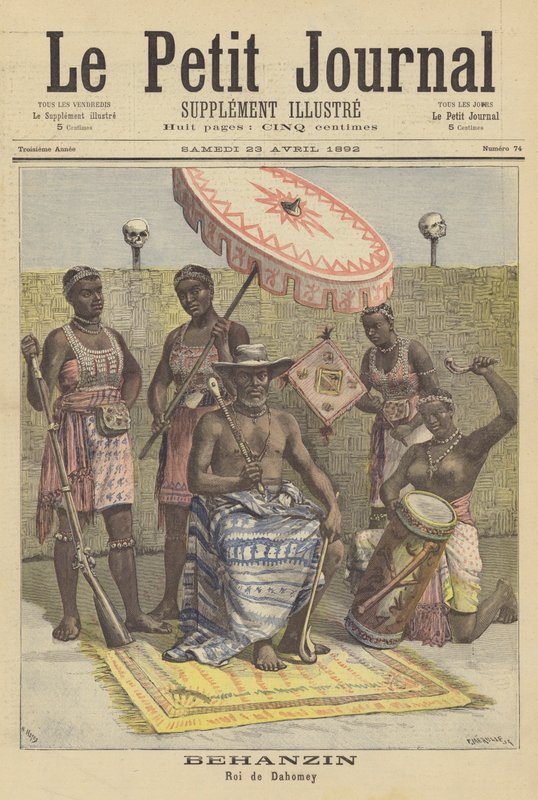 Behanzin, König von Dahomey von French School