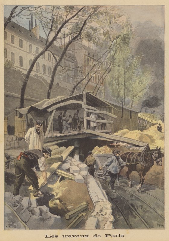 Bauarbeiten an der Pariser Metro von French School