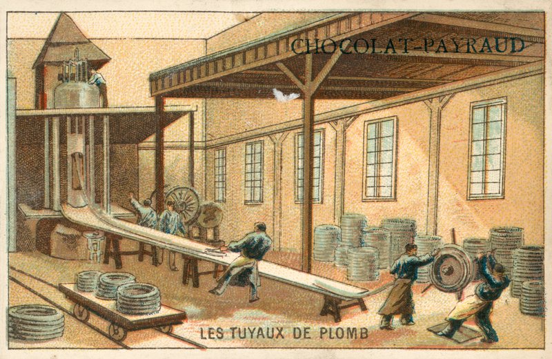 Herstellung von Bleirohren von French School