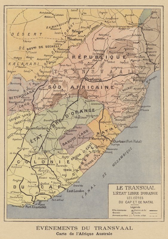 Karte von Südafrika von French School