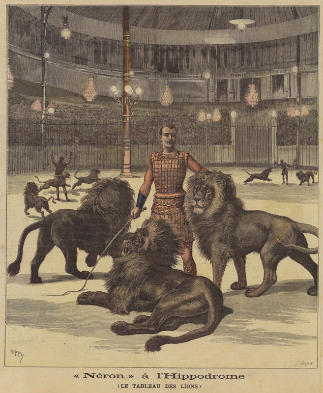 Nero, Pantomime im Hippodrome, Paris von French School