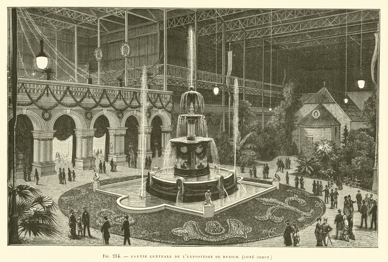 Zentraler Teil der Münchner Ausstellung, rechte Seite von French School
