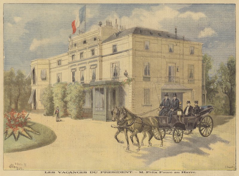 Präsident Faure von Frankreich im Urlaub in Le Havre von French School