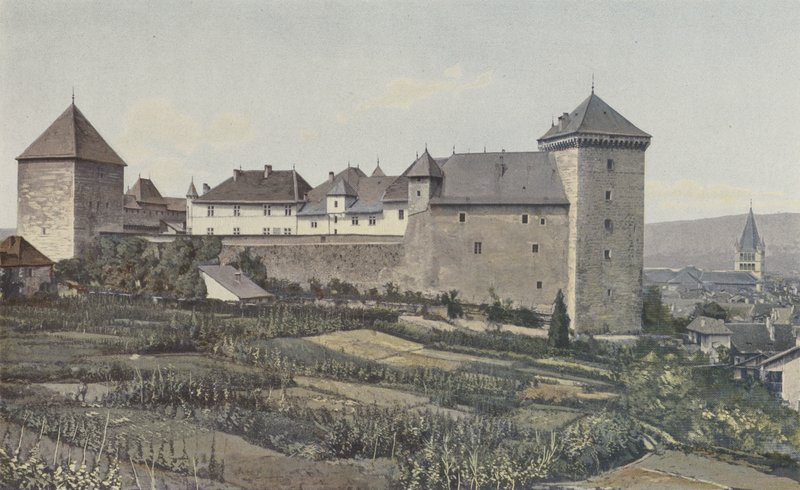 Annecy, Blick auf das Schloss, Südostansicht von French Photographer