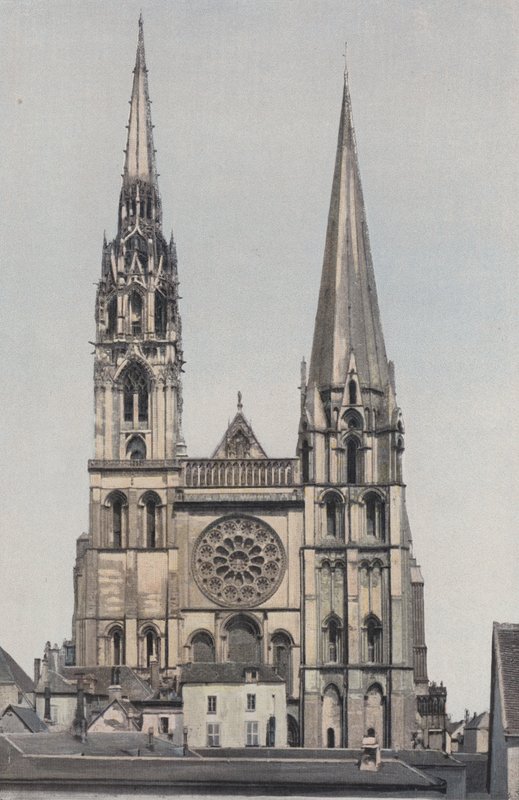 Chartres, Kathedrale Notre-Dame, Fassade W von French Photographer