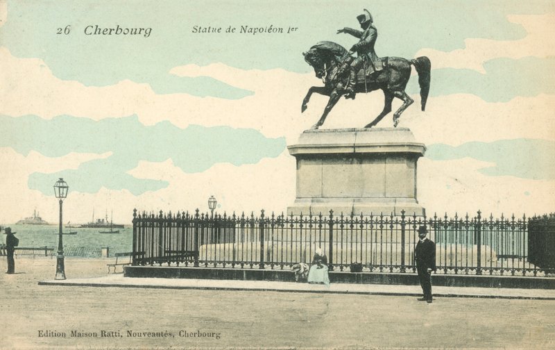 Cherbourg, Frankreich, Statue von Napoleon I von French Photographer