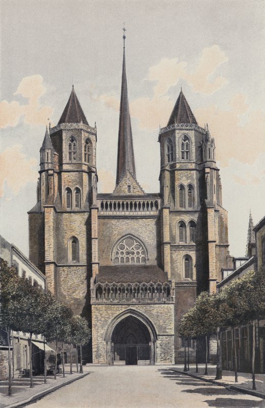 Dijon, Kathedrale Saint-Benigne, Fassade W von French Photographer