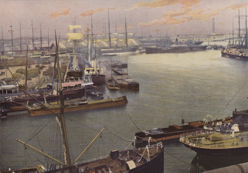Dunkerque, Blick auf den Hafen von French Photographer