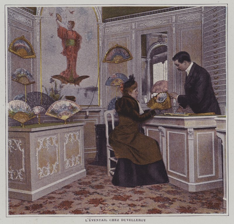 Fächer bei Duvelleroy, Paris (Farbfoto) von French Photographer