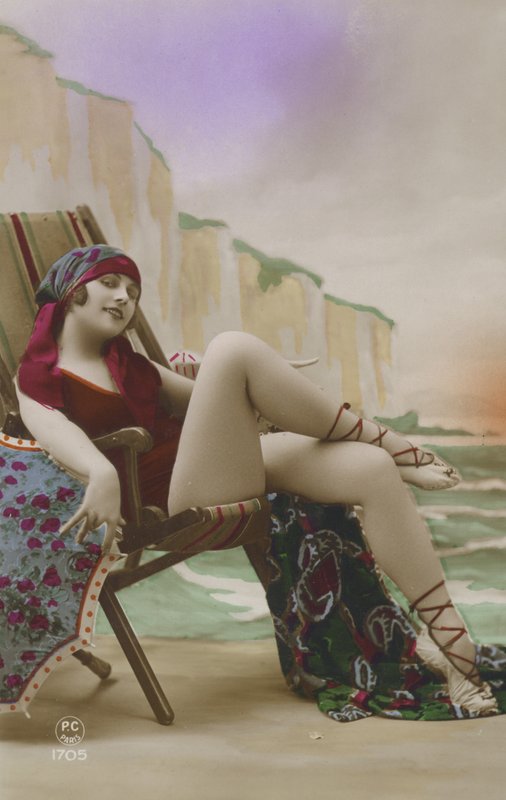 Mädchen in einem Liegestuhl von French Photographer