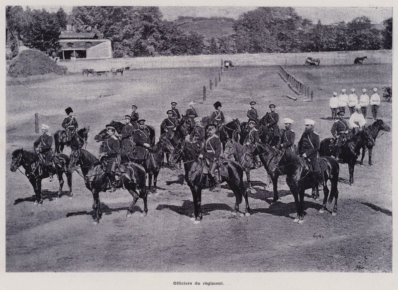 Russische Armee: Offiziere des Regiments von French Photographer