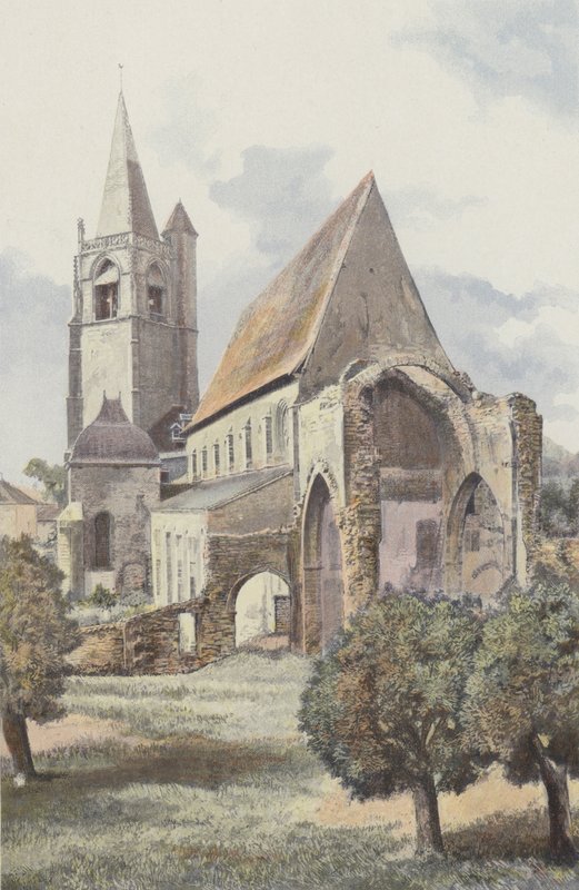 La Bénisson-Dieu, Kirche, Südostansicht von French Photographer