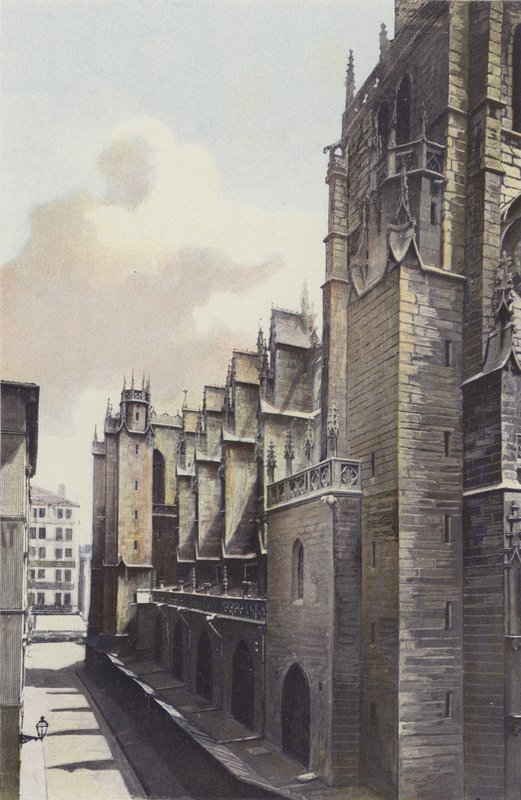 Lyon, Kirche St-Nizier, Nordfassade von French Photographer