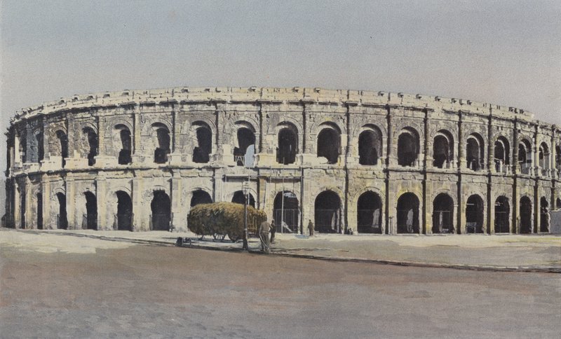 Nîmes, Arenen, Außenansicht von French Photographer
