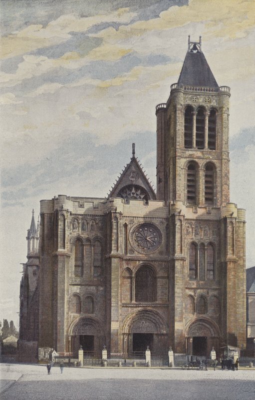 Saint-Denis, Fassade der Abteikirche von French Photographer