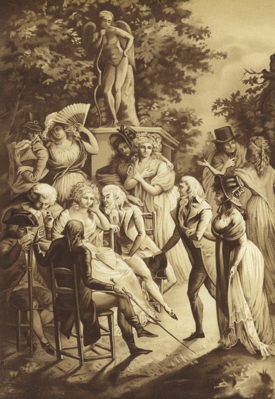 Eine Konferenz von Madame de Stael von French School