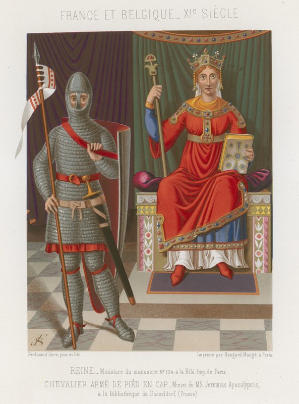 Eine Königin und ein Ritter von French School