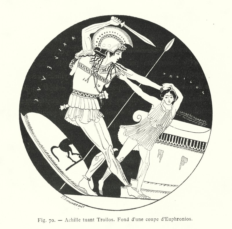 Achilles tötet Troilus von French School