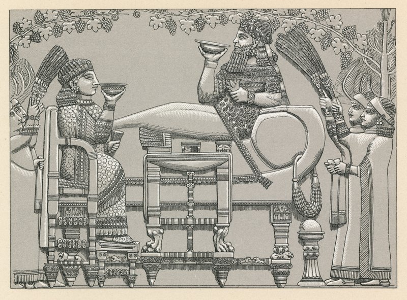 Assyrisches Kostüm von French School