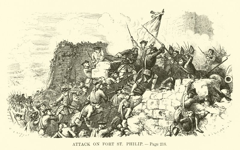 Angriff auf Fort St. Philip von French School