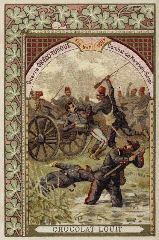 Schlacht von Karavan-Serai, Griechisch-Türkischer Krieg, April 1897 von French School