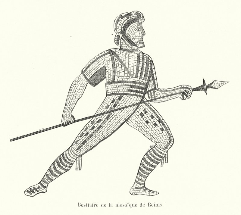 Bestiarium des Mosaiks von Reims von French School