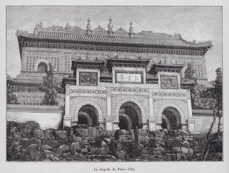 Kapelle des Sommerpalastes, Peking, China von French School