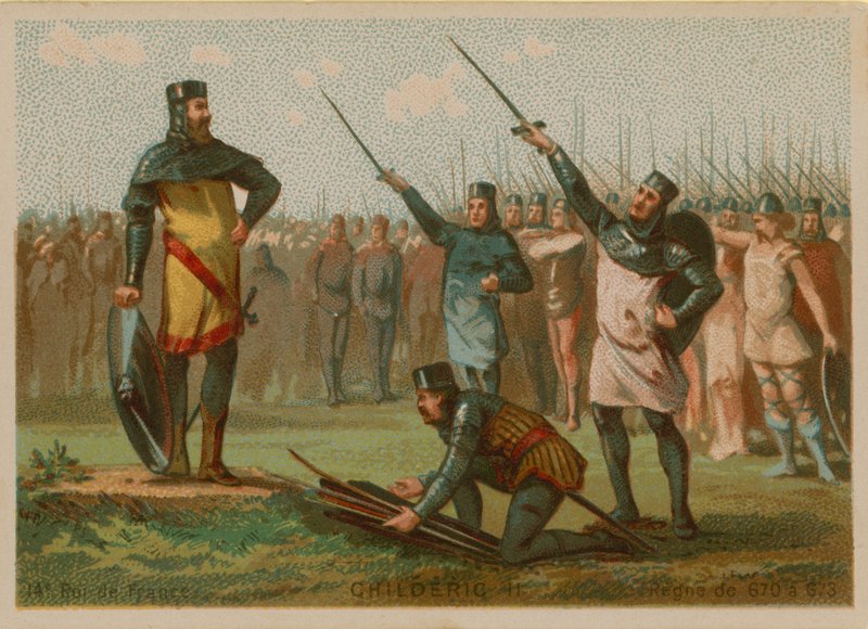 Childerich II., König von Frankreich (ca. 653-675) von French School