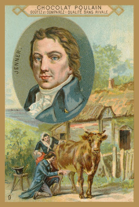 Chocolat Poulain Handelskarte, Edward Jenner von French School